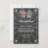 Bruiloft Reception Cards Suiker Skull Kaart (Voorkant)