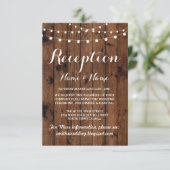 Bruiloft Reception Kaarten Houten Lichten (Staand voorkant)