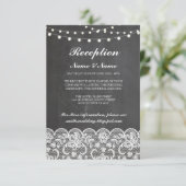 Bruiloft Reception Kaarten Krijt Kant Lights (Staand voorkant)