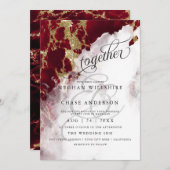 BRUILOFT | Red Ruby Geode Waterverf BarefootBride™ (Voorkant / Achterkant)