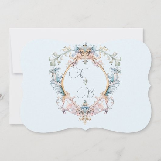 Bruiloft Regency Monogram Elegant Save The Date (Achterkant)