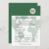 Bruiloft Reizen Boarding Pass Nieuwigheid Kaart (Voorkant / Achterkant)