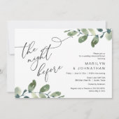 Bruiloft repetitie diner, Eucalyptus groen Kaart (Voorkant)