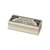 Bruiloft retouradres Botanische varens Naam + Datu Rubberstempel (Stempel)