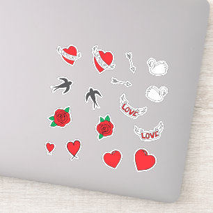 Bruiloft Retro Liefde Sticker