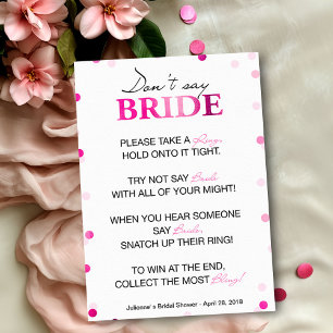 Bruiloft Ring Spel Roze Magenta Confetti Kaart