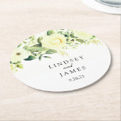 bruiloft ronde kartonnen onderzetter (Gebogen)