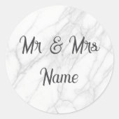 bruiloft ronde sticker (Voorkant)