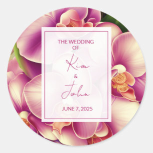 bruiloft ronde sticker