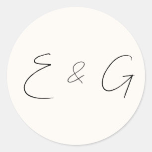 bruiloft ronde sticker