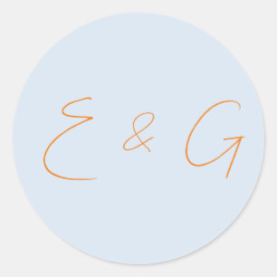 bruiloft ronde sticker