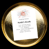 Bruiloft roos gouden bloemen budget programma tijd flyer