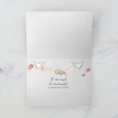 Bruiloft Rose Boeket en Kaars Kaart (Binnen)