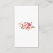 Bruiloft Roze Bloemen Foto Registry Insert Kaart (Achterkant)