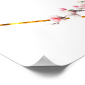 BRUILOFT ROZE BLOEMEN POSTER VOOR BRUILOFT (Hoek)