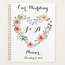 Bruiloft Roze Ivoor Rozen Organizer Planner