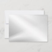 Bruiloft Roze Perzik Glanzende Harten Geometrisch RSVP Kaartje (Achterkant)