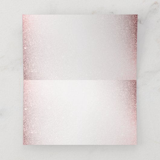 Bruiloft Roze Waterverf Bloem Glanzende Glitter (Binnenkant ongevouwen)