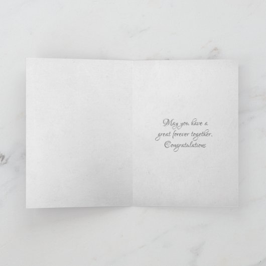 bruiloft rozen in wit dagboek kaart (Binnen)