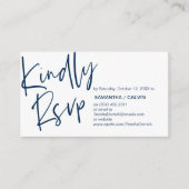 Bruiloft RSVP, Casual elegantie, Uitnodiging reage Informatiekaartje (Voorkant)