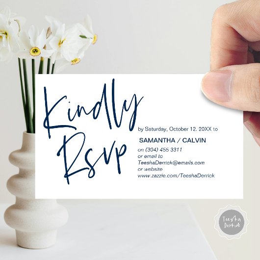 Bruiloft RSVP, Casual elegantie, Uitnodiging reage Informatiekaartje
