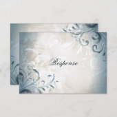 Bruiloft RSVP Elegant  gebladerte & werveling (Voorkant / Achterkant)