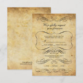   bruiloft RSVP Kaartje (Voorkant / Achterkant)