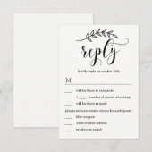 Bruiloft RSVP met menu-opties in rustieke eleganti Kaart (Voorkant / Achterkant)