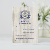 Bruiloft RSVP Nautische Zeeheld Stijl (Staand voorkant)