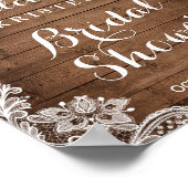 Bruiloft Rustieke Houten Mason Pot Lichten Kant Poster (Hoek)