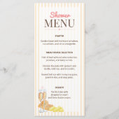 Bruiloft 'Samen met boter' bruidsuitnodiging  Menu (Voorkant)