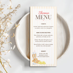 Bruiloft 'Samen met boter' bruidsuitnodiging Menu