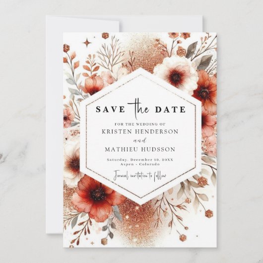 bruiloft save the date (Voorkant)