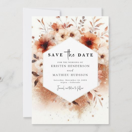 bruiloft save the date (Voorkant)