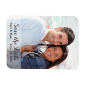 Bruiloft Save the Date - Eenvoudig script Magneet (Horizontaal)