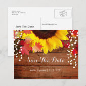 Bruiloft Save The Date Kaarten met Landelijke Zonn (Voorkant / Achterkant)