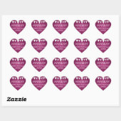 Bruiloft Save The Date Love Bunting Pink Hart Sticker (Vel)