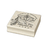 Bruiloft Save the Date Maskerade Masker Mardi Gras Rubberstempel (Stempel)