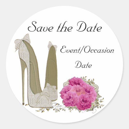 Bruiloft Save the Date Sticker (Voorkant)