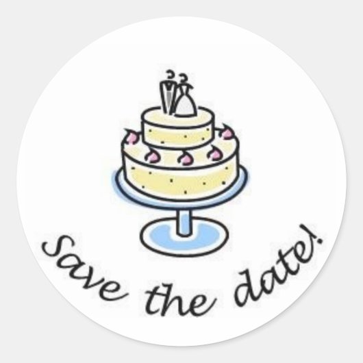 Bruiloft Save the Date Sticker (Voorkant)