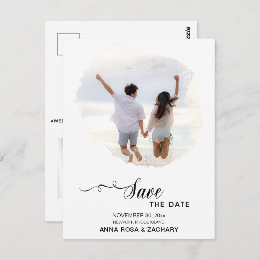 *~* BRUILOFT SAVE the DATE Website QR AFBEELDING A Briefkaart (Voorkant / Achterkant)