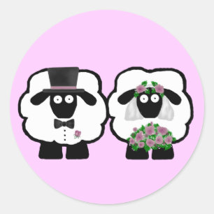 Bruiloft Schapen Stickers