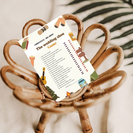 Bruiloft schoen spel bachelorette partij spel Kaar Aankondiging
