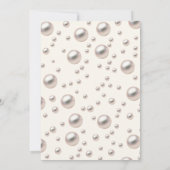 Bruiloft schoen spel Pearl & Prosecco party spel K Aankondiging (Achterkant)