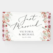 Bruiloft Sendoff net getrouwd auto Spandoek (Horizontaal)