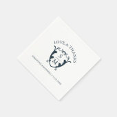 Bruiloft servetten Sjabloon Custom Monogram Crest (Hoek)