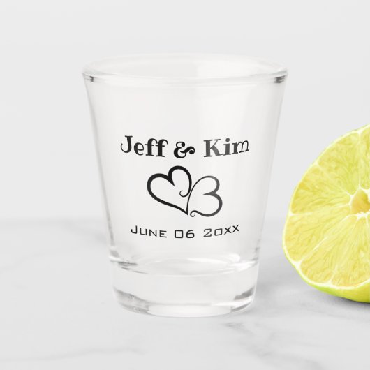 bruiloft shot glas (Voorkant)