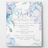 Bruiloft | Sky Blue en Bubblegum Pink Peonies Fotoplaat (Voorkant)