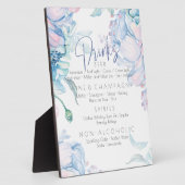 Bruiloft | Sky Blue en Bubblegum Pink Peonies Fotoplaat (Zijkant)