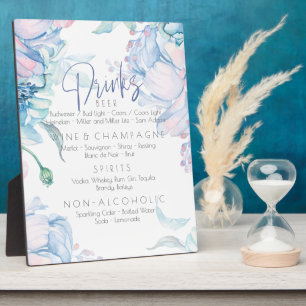 Bruiloft   Sky Blue en Bubblegum Pink Peonies Fotoplaat